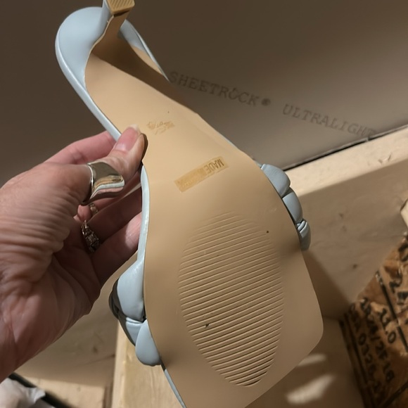 Sky blue slip on mules. Beautifully braided - Picture 4 of 4